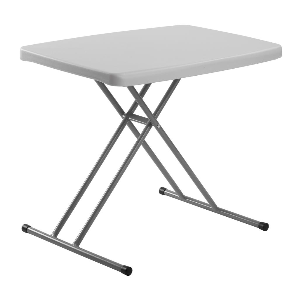 Commercialine® 20 x 30 Height Adjustable Personal Folding Table, Speckled Grey. Picture 2