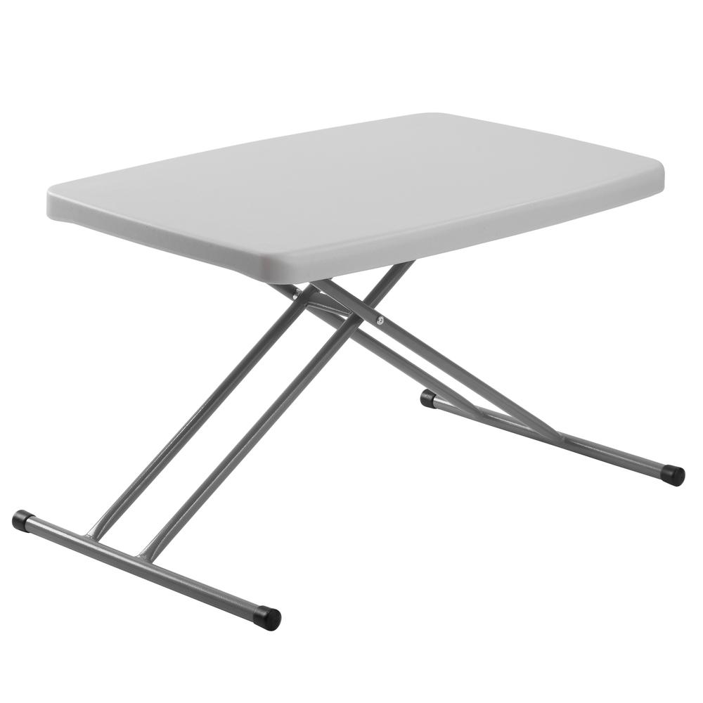 Commercialine® 20 x 30 Height Adjustable Personal Folding Table, Speckled Grey. Picture 3