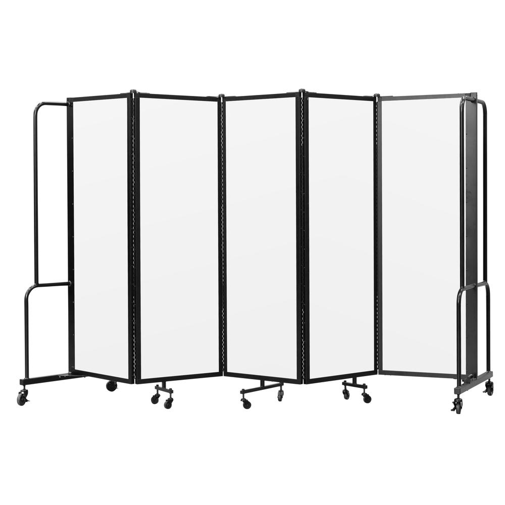 NPS® Room Divider, 6' Height, 5 Sections, Clear Acrylic Panels. Picture 2