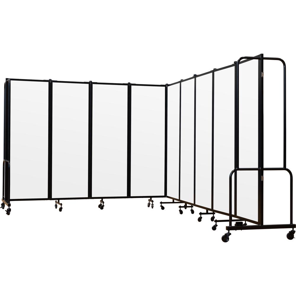 NPS® Room Divider, 6' Height, 9 Sections, Clear Acrylic Panels. Picture 3