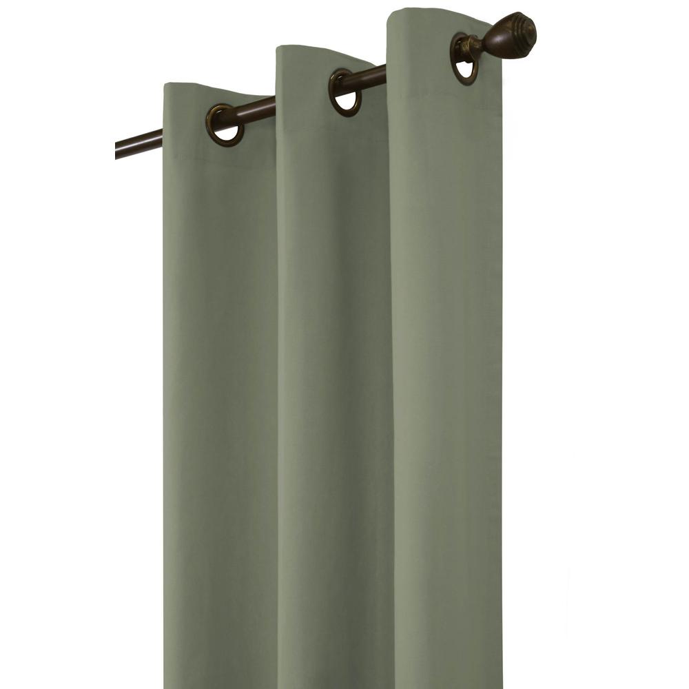 Weathermate Grommet Curtain Wide Panel Pair each 80 x 84 in Sage. Picture 1