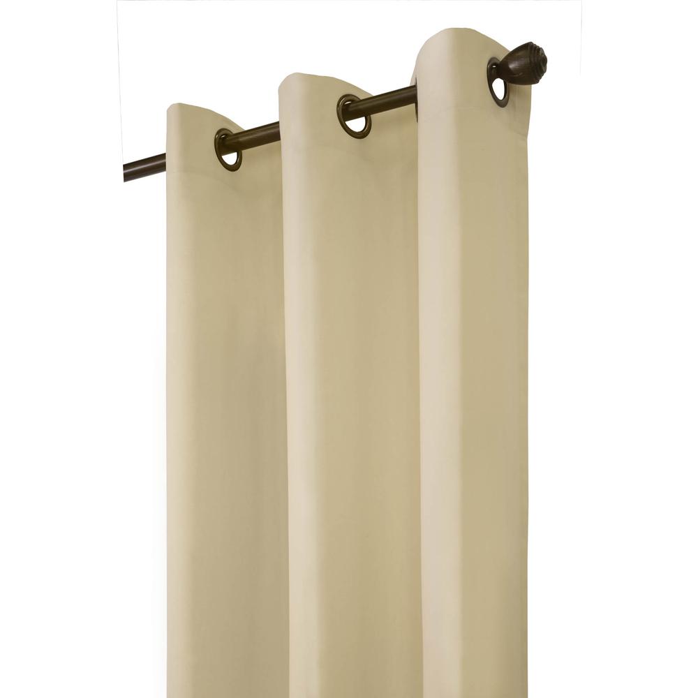 Weathermate Grommet Curtain Panel Pair each 40 x 63 in Natural. Picture 2