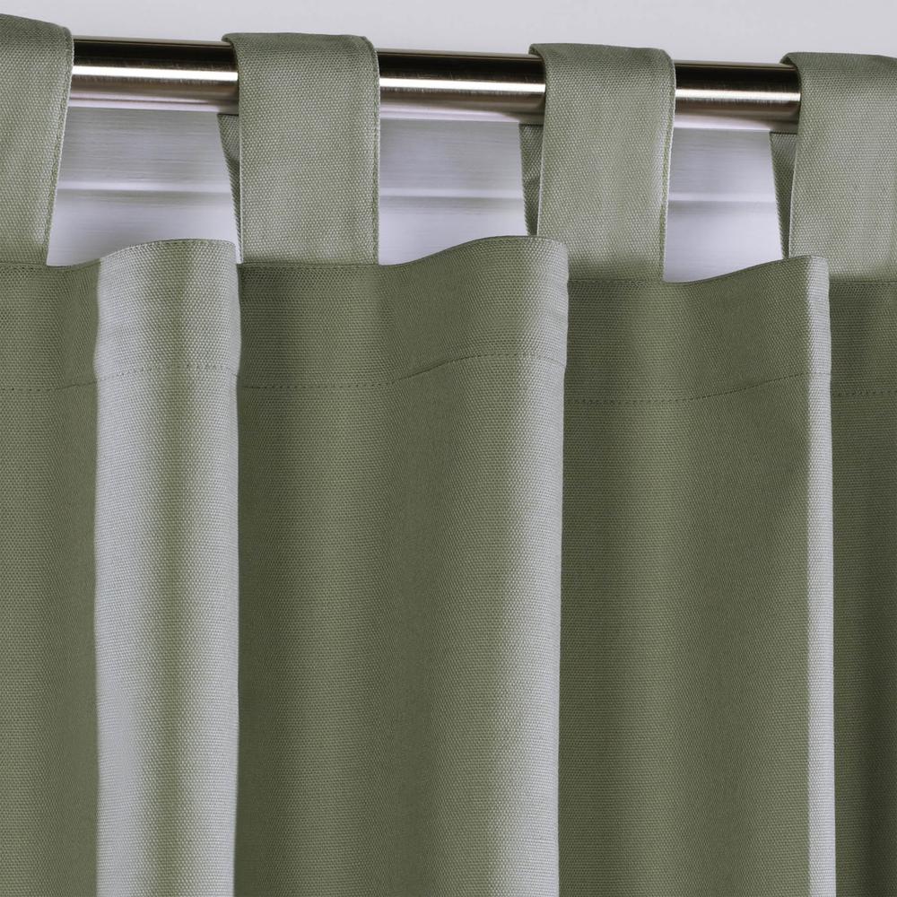 Weathermate Tab Top Curtain Panel Pair Window Dressing each 40 x 95 in Sage. Picture 2