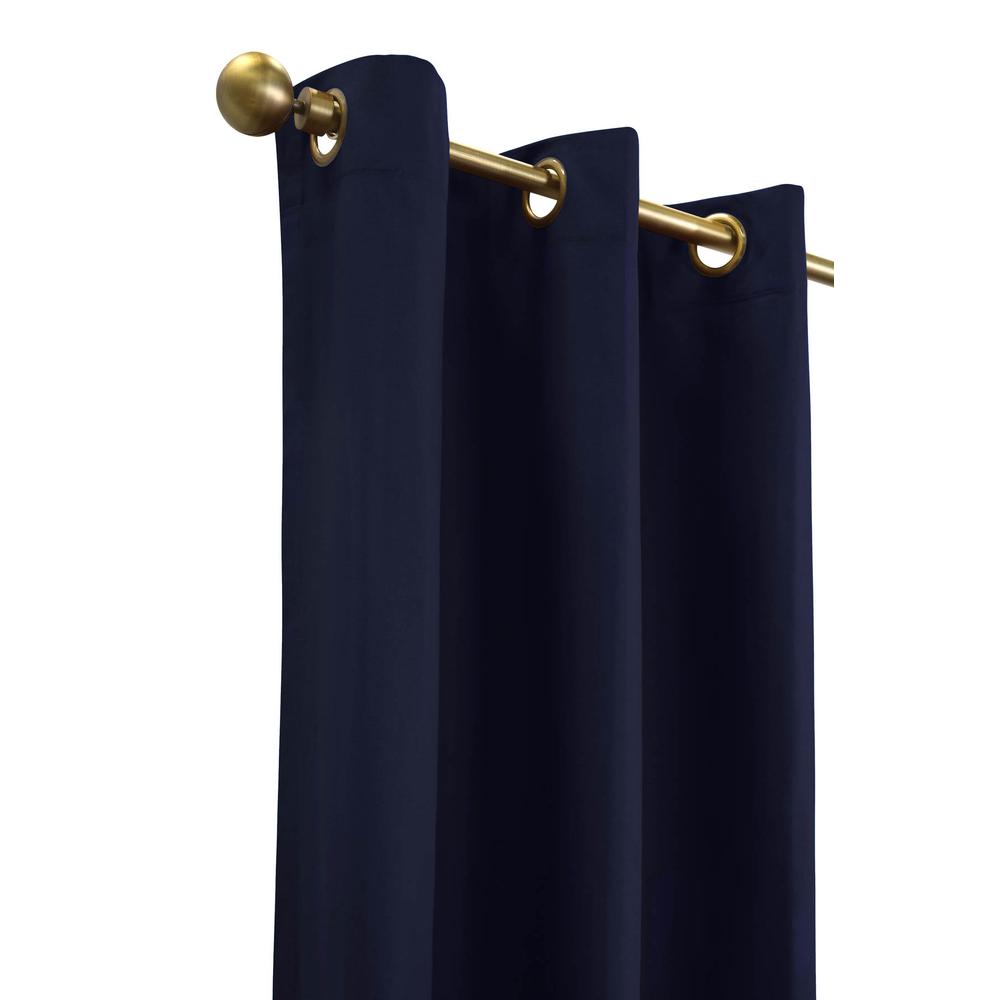 Weathermate Grommet Curtain Panel Pair each 40 x 54 in Navy. Picture 2