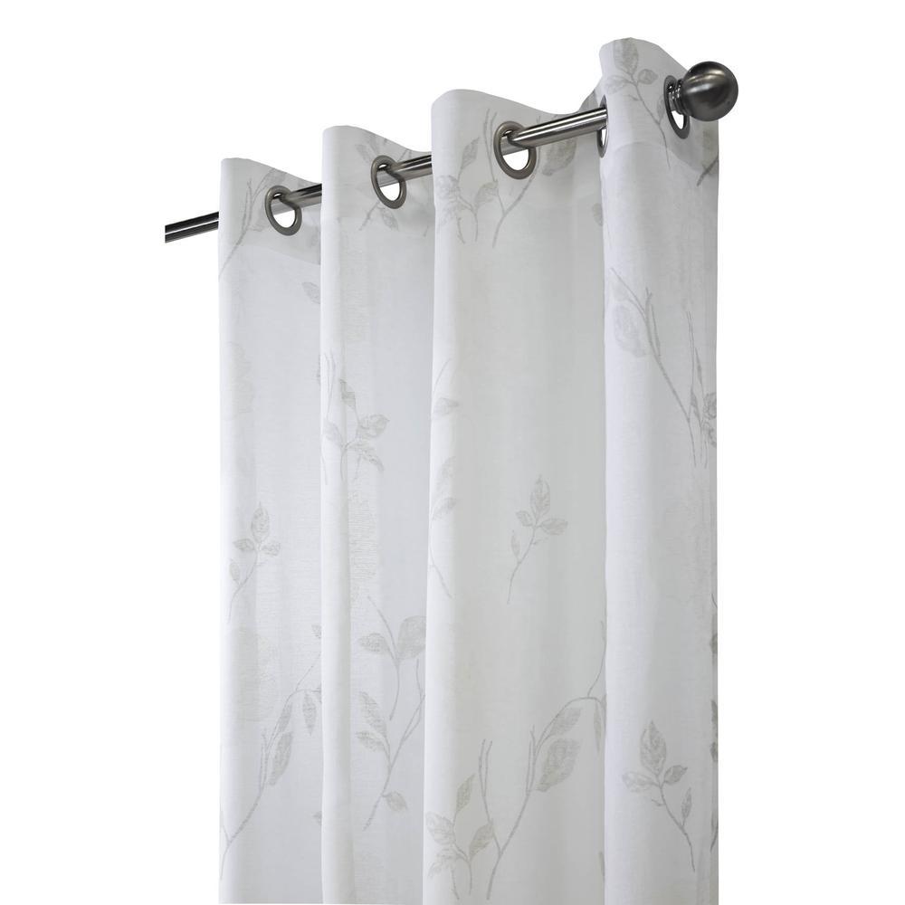 Giardino Grommet Curtain Panel Window Dressing 52 x 84 in White. Picture 2