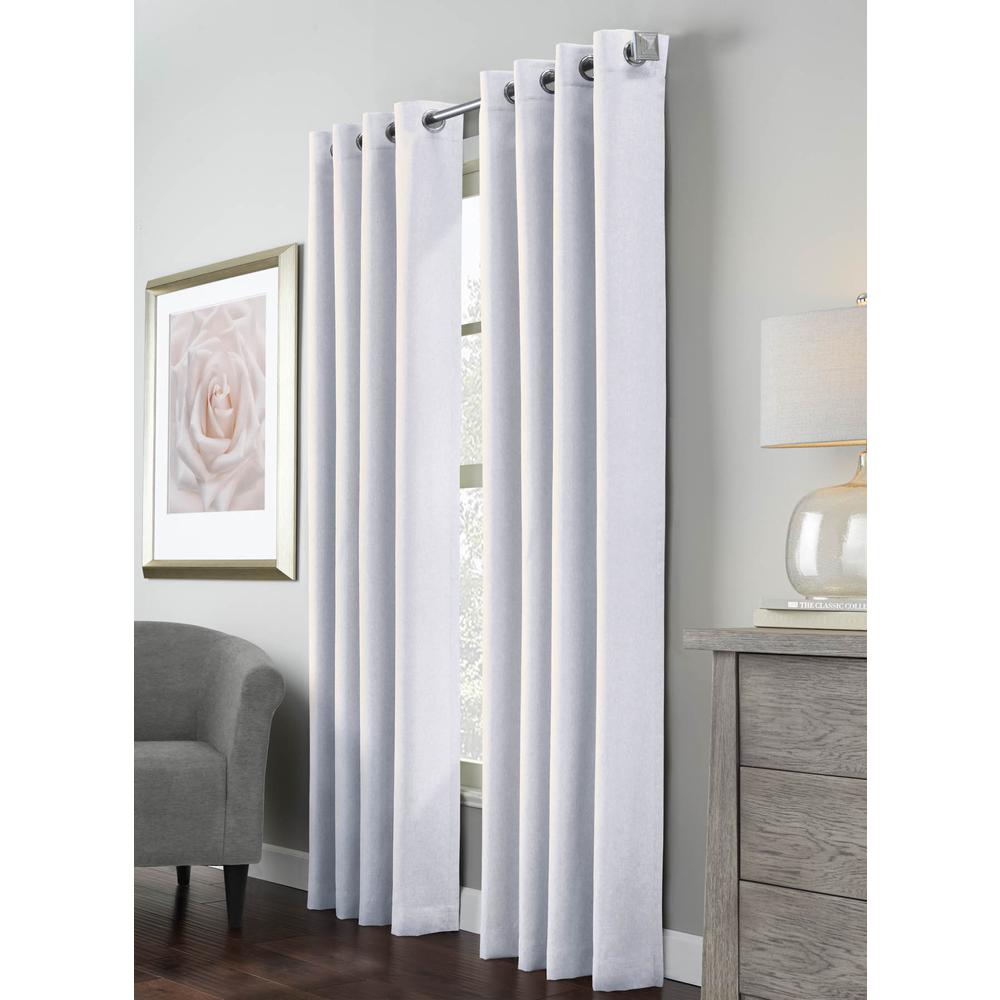 Margaret Grommet Curtain Panel Window Dressing 52 x 95 in White. Picture 1