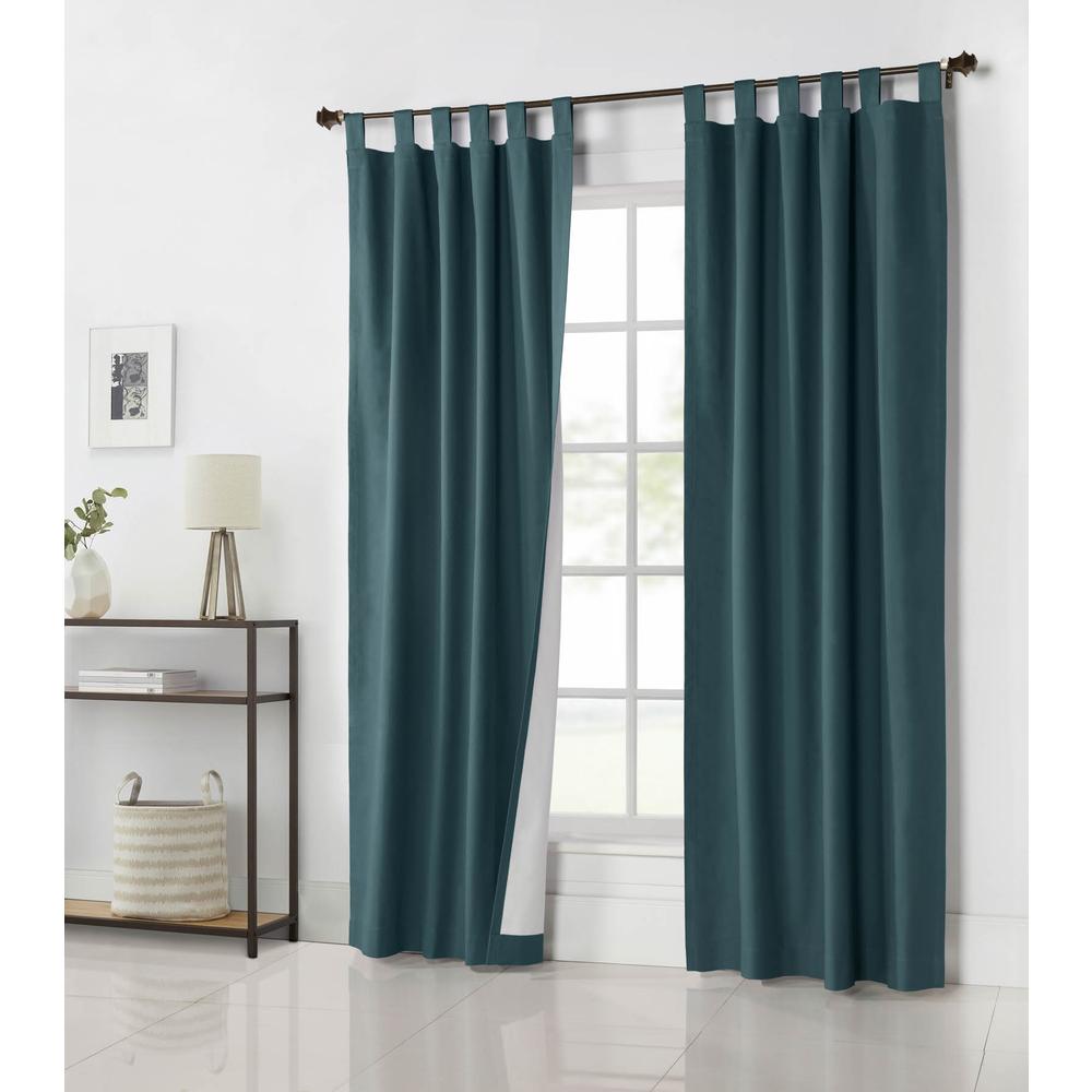 Weathermate Tab Top Curtain Panel Pair Window Dressing each 40 x 95. Picture 1