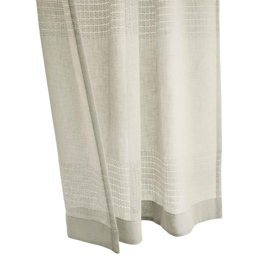 Lindsey Back Tab Curtain Panel 52 x 84 in Linen. Picture 3