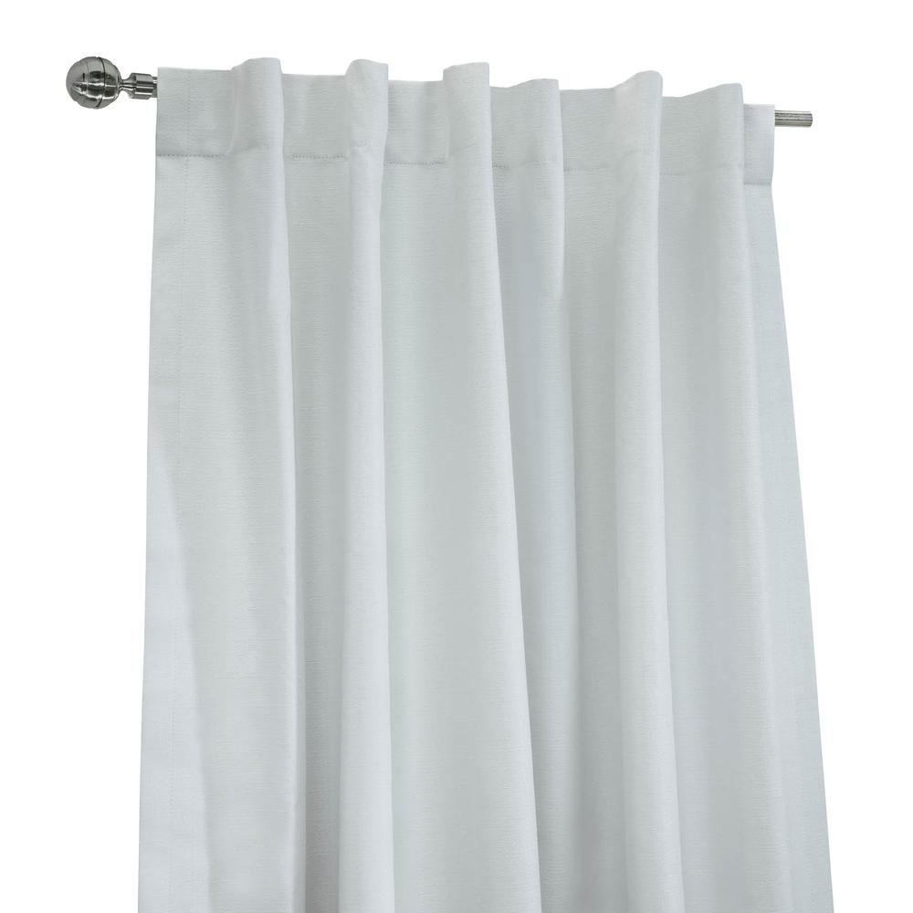Baxter Back Tab Curtain Panel Window Dressing 52 x 84 in White. Picture 2