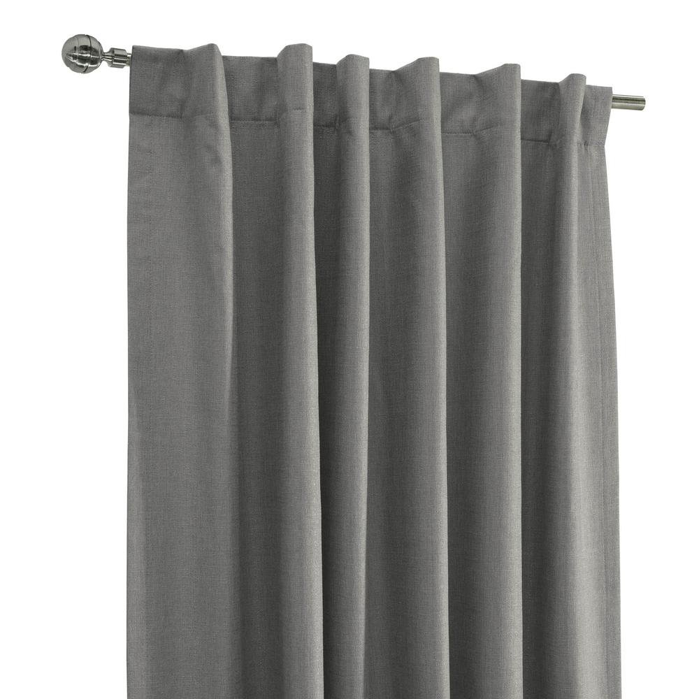 Baxter Back Tab Curtain Panel Window Dressing 52 x 84 in Silver. Picture 2