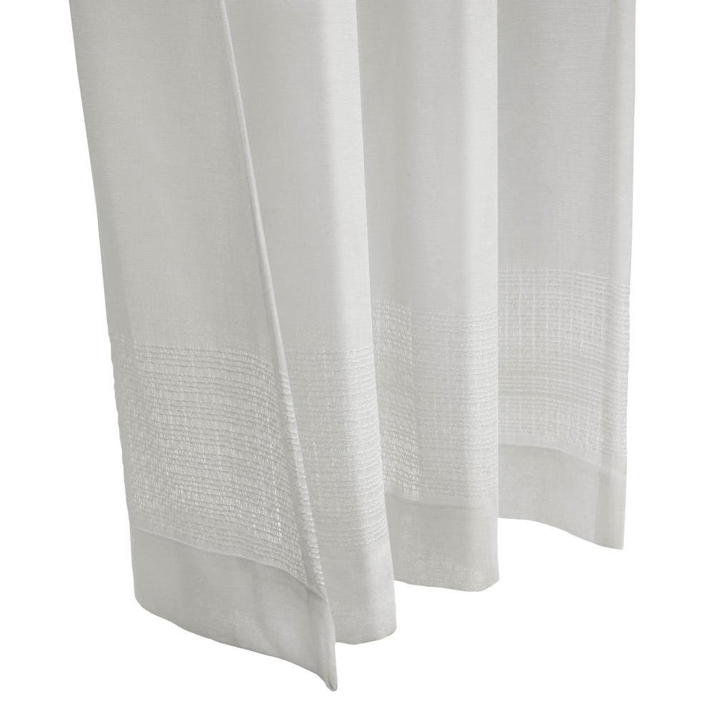 Lindsey Back Tab Curtain Panel 52 x 63 in White. Picture 3
