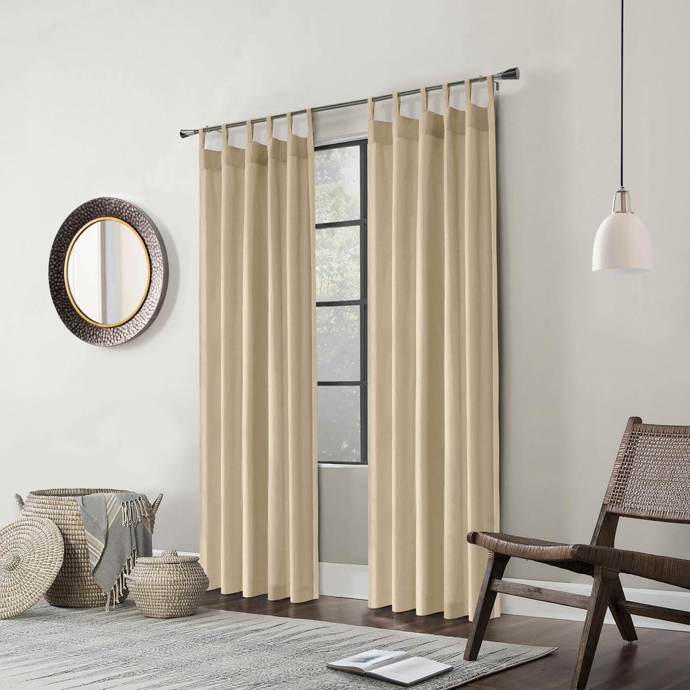 Weathermate Topsions Curtain Panel Pair each 40 x 63 in Khaki. Picture 1