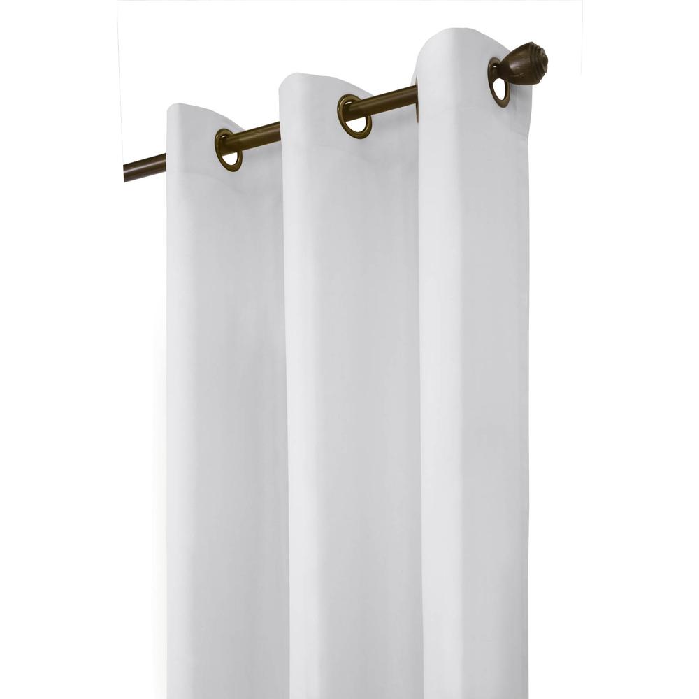Weathermate Grommet Curtain Panel Pair each 40 x 84 in White. Picture 2
