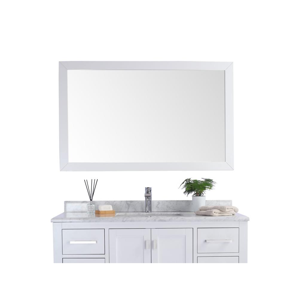 Fully Framed 48" White Mirror. Picture 2