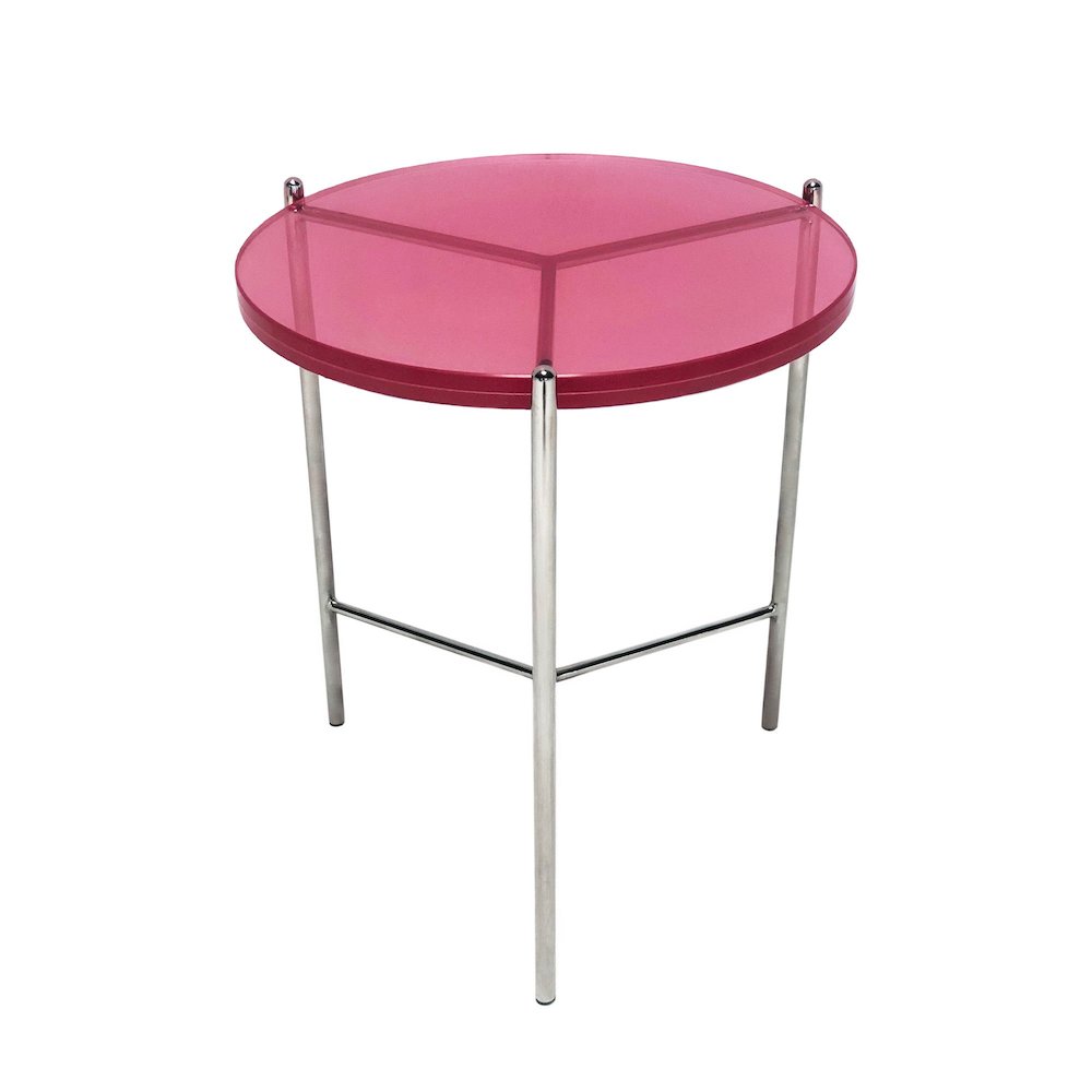 Bolt End Table 24" Pink Top. Picture 1