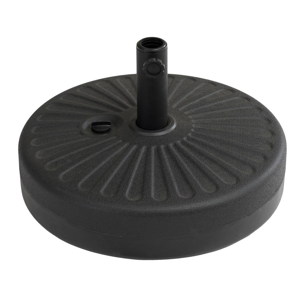 Sunjoy Universal Black Water and Sand Inject Spoke Texture Patio Umbrella Base. Picture 1