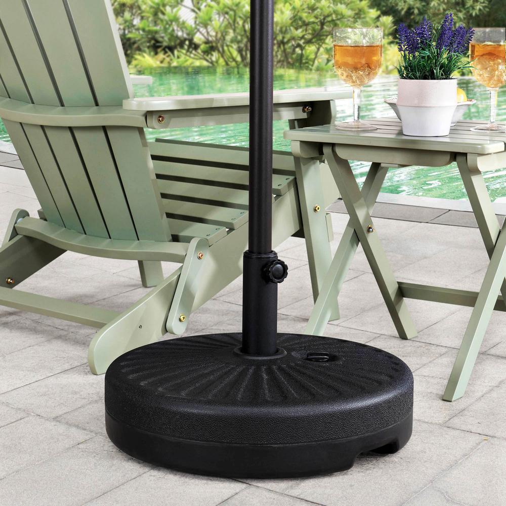Sunjoy Universal Black Water and Sand Inject Spoke Texture Patio Umbrella Base. Picture 2