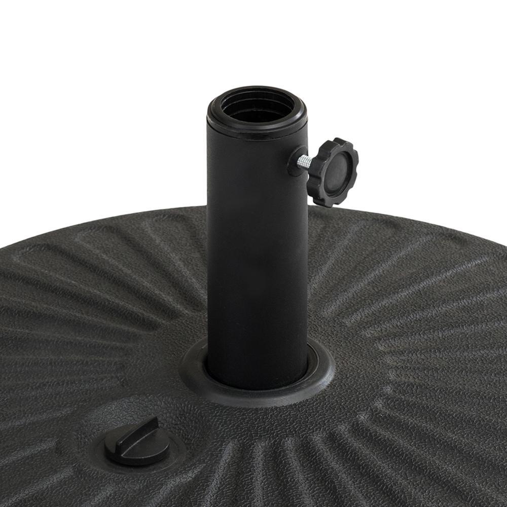Sunjoy Universal Black Water and Sand Inject Spoke Texture Patio Umbrella Base. Picture 3