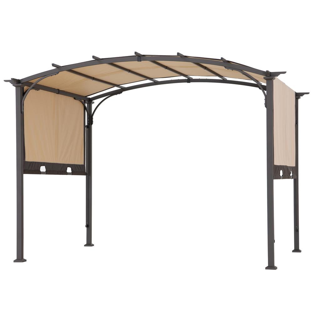 Sunjoy 9.5 x 11 ft. Outdoor Steel Arched Pergola. Picture 18
