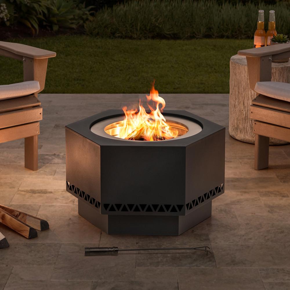28 In. Hexagonal Outdoor Fire Pit. Picture 12