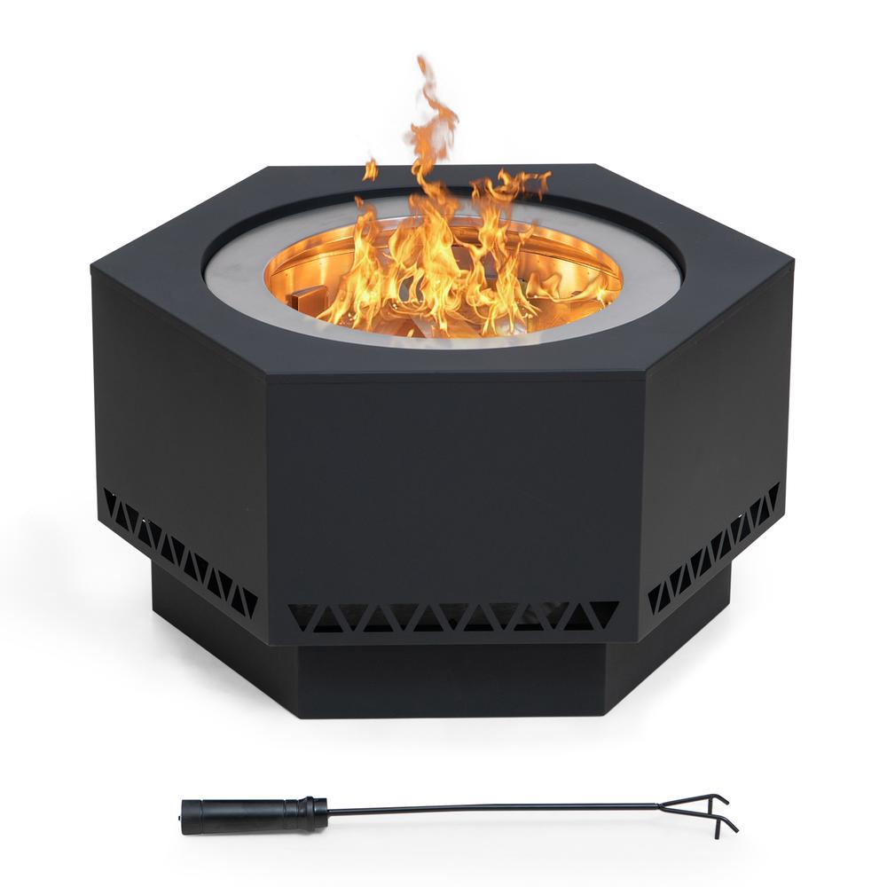 28 In. Hexagonal Outdoor Fire Pit. Picture 13