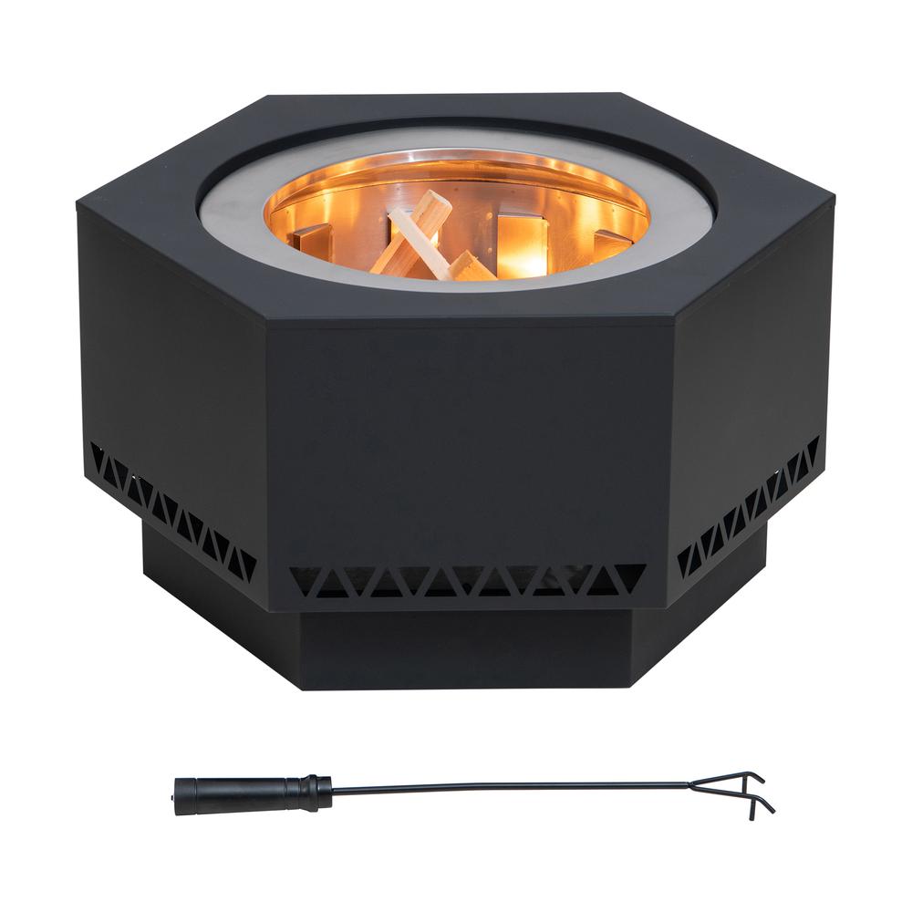 28 In. Hexagonal Outdoor Fire Pit. Picture 15