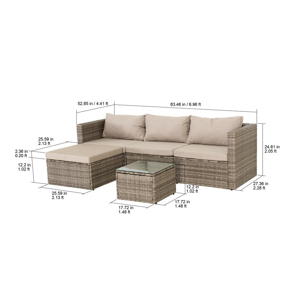 Sunjoy 5PC Seating Set. Picture 9