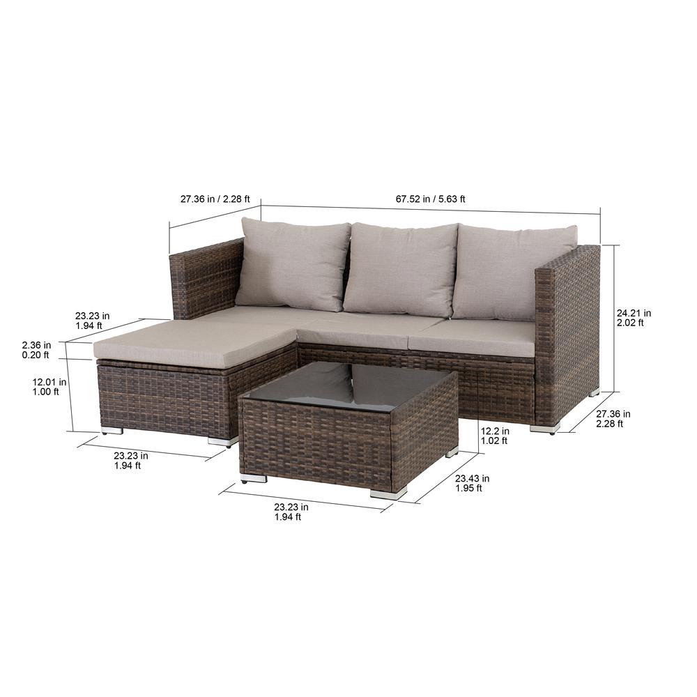Sunjoy 3PC Seating Set. Picture 8