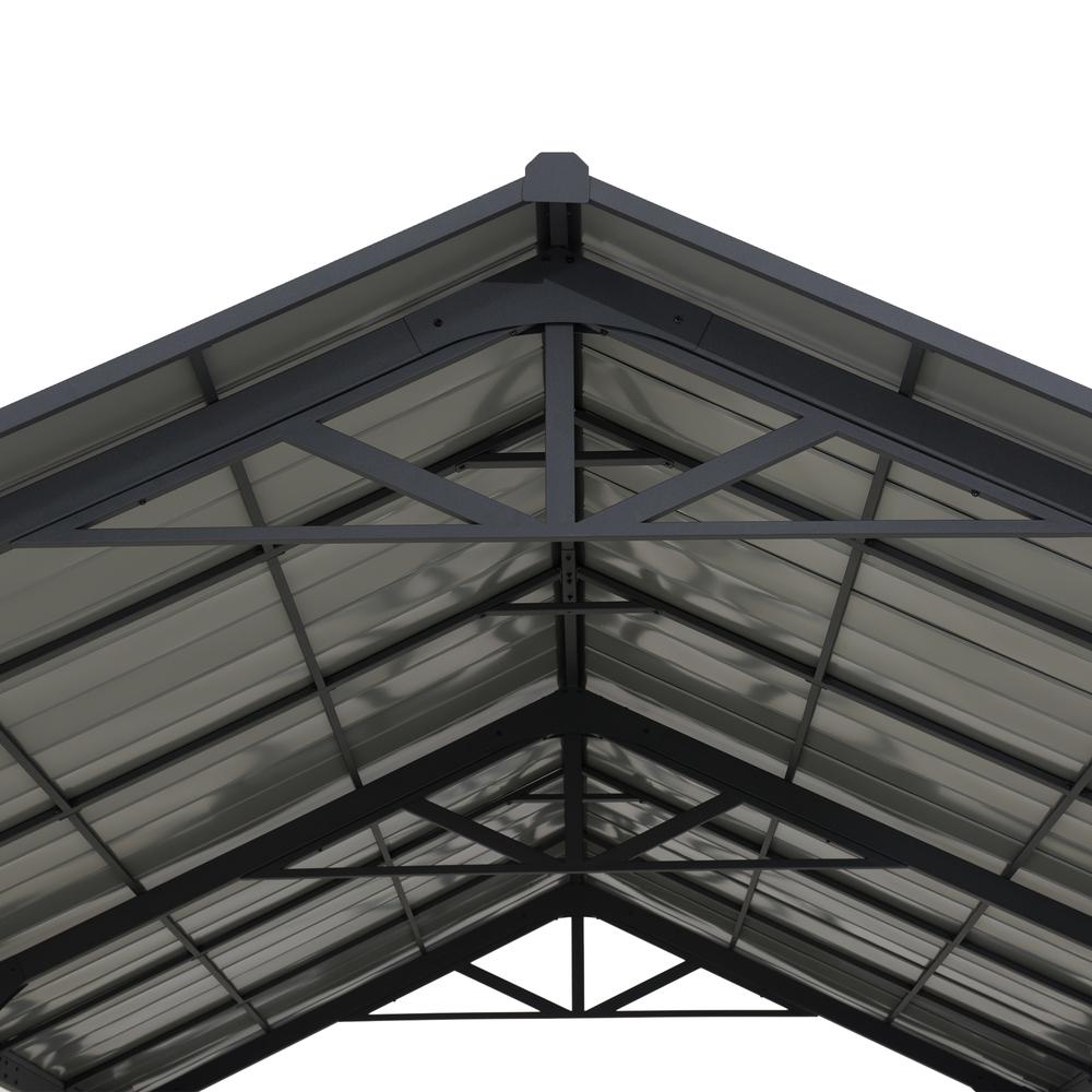 Pritchard Heavy Duty Outdoor Carport with Powder-coated  Steel Roof and Frame. Picture 6