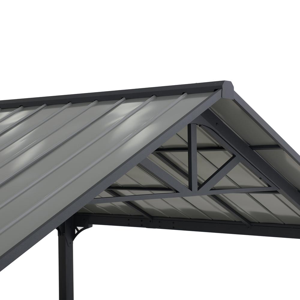 Pritchard Heavy Duty Outdoor Carport with Powder-coated  Steel Roof and Frame. Picture 7