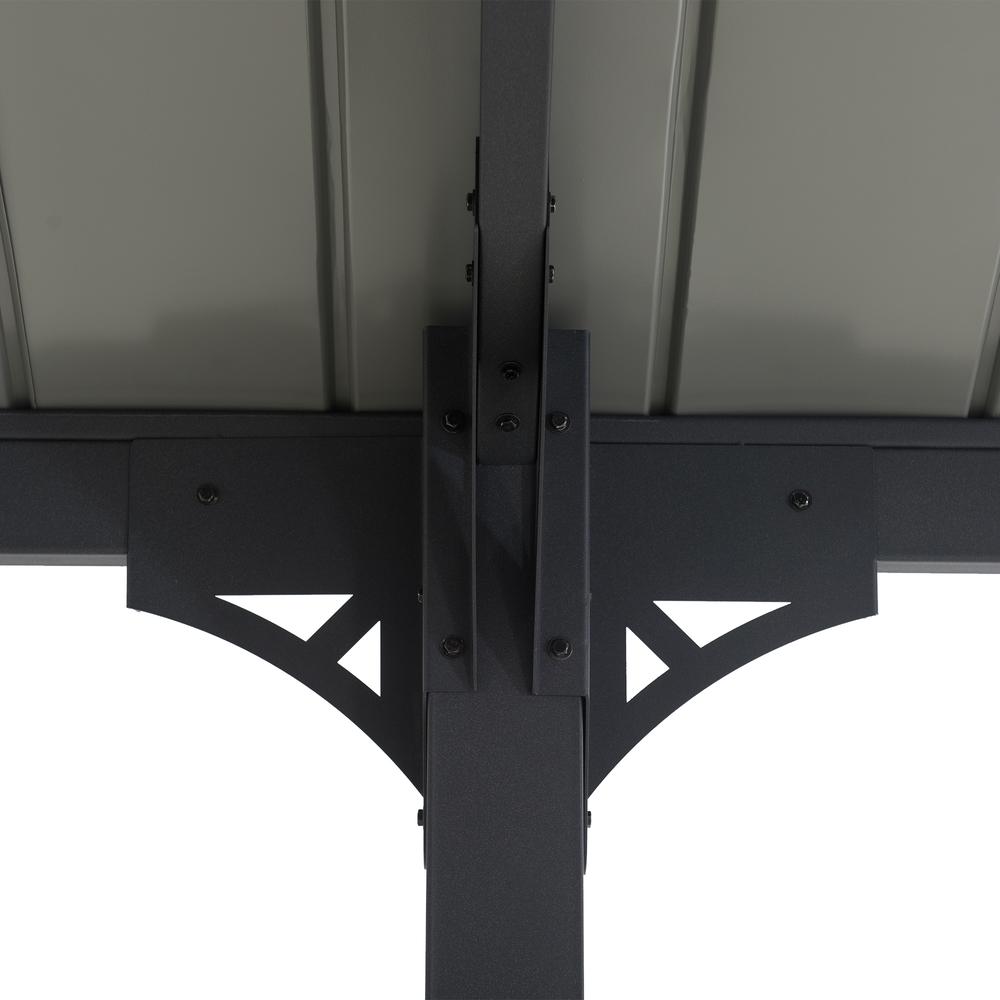 Pritchard Heavy Duty Outdoor Carport with Powder-coated  Steel Roof and Frame. Picture 14