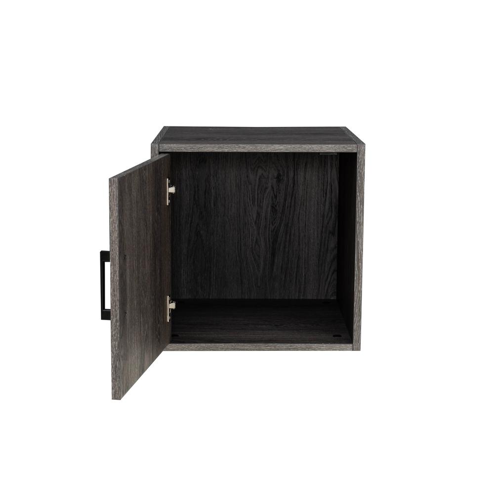 Quub Single Door Cabinet, Space Saving Stackable Wood Cabinet for Living Room. Picture 4