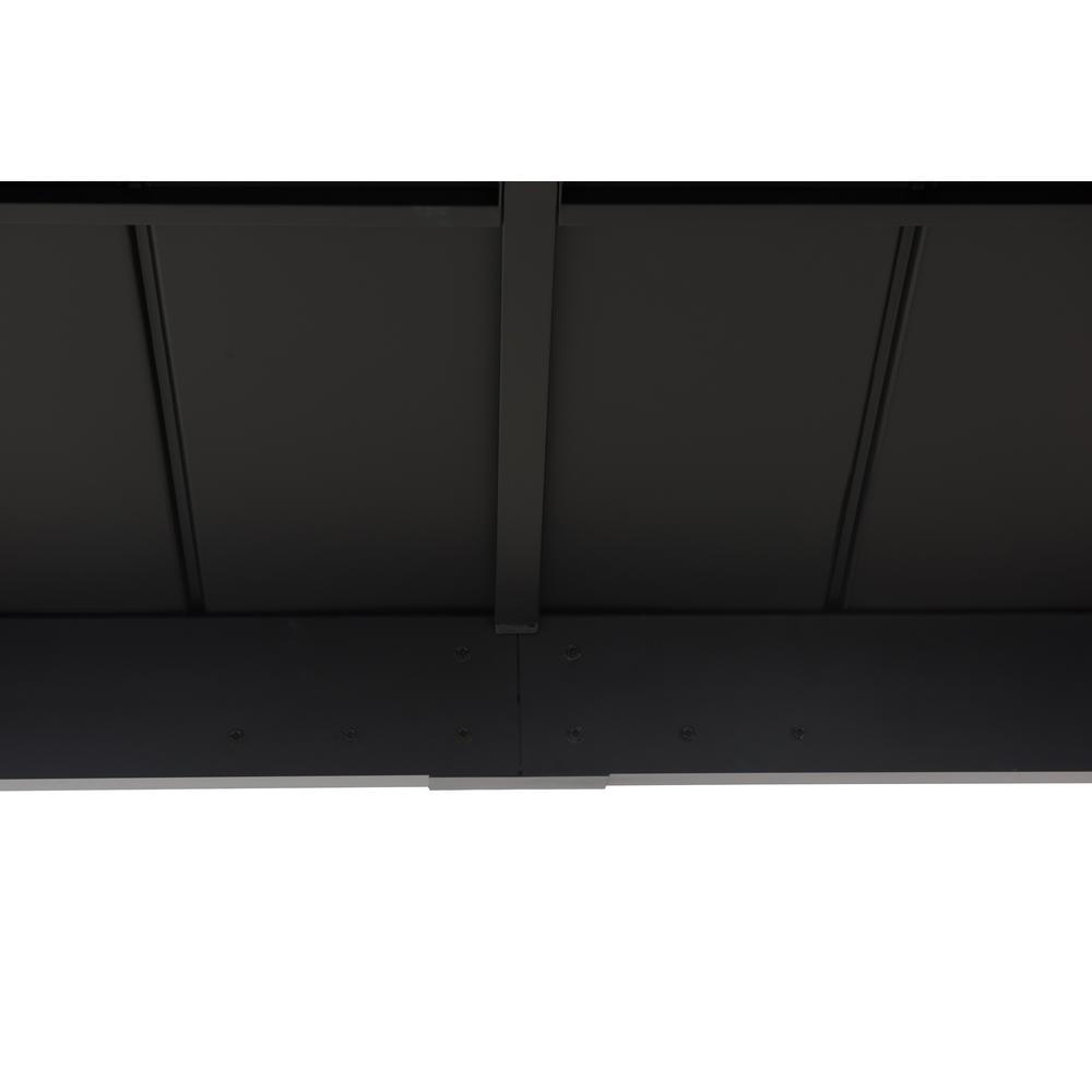Sunjoy Cedarville 11 x 13 ft Outdoor Black Steel Hardtop Gazebo with Skylight. Picture 12