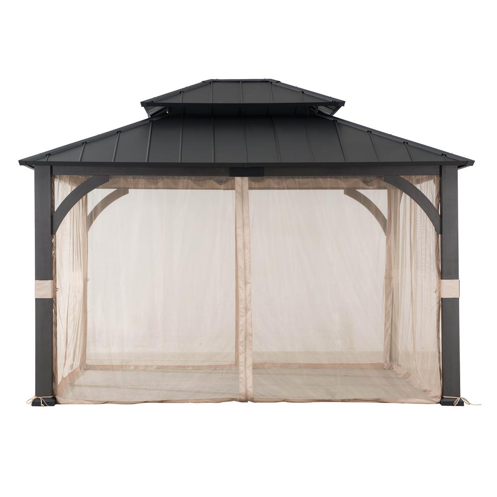 13 ft. x 15 ft. Churchill Hard Top Gazebo With Netting. Picture 4