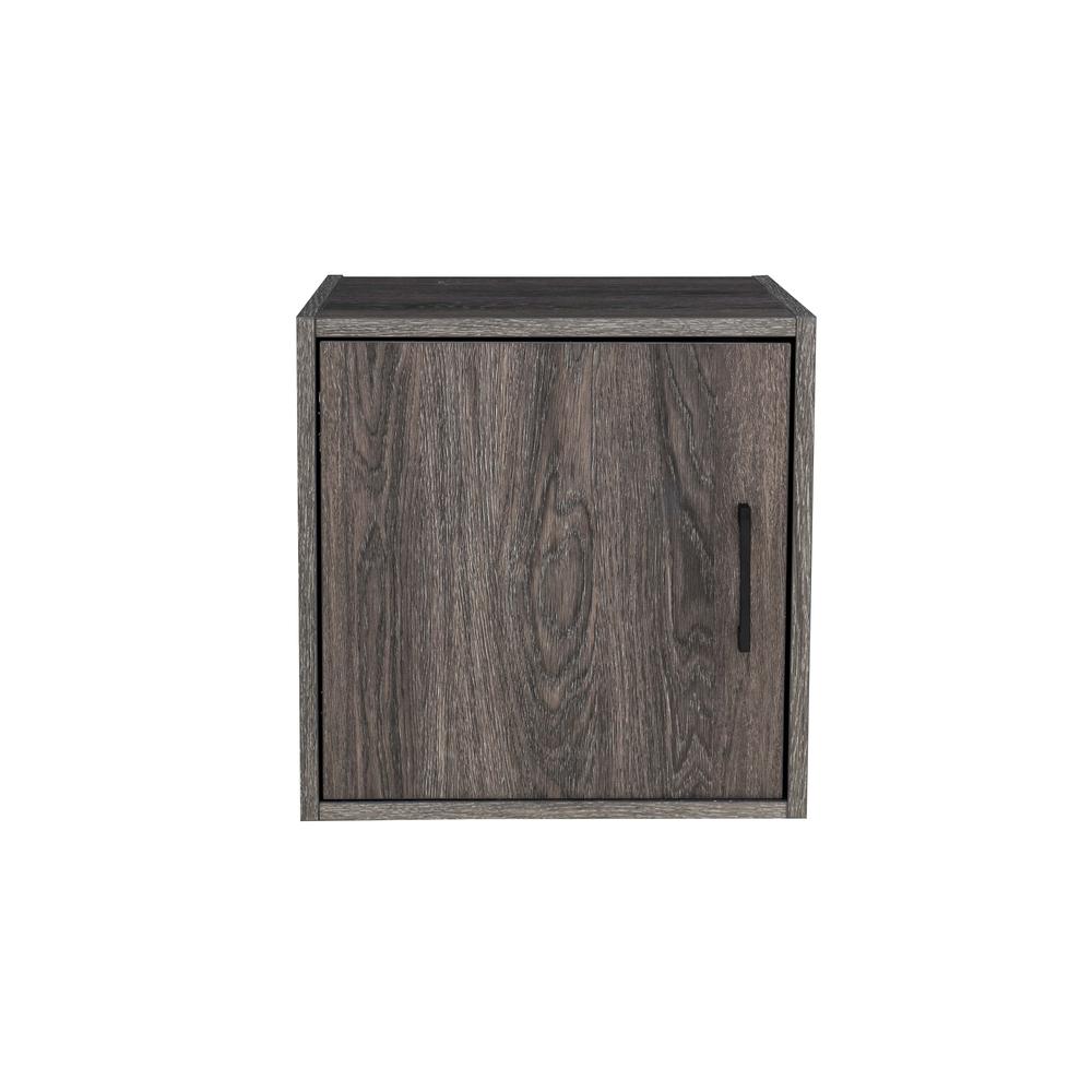 Quub Single Door Cabinet, Space Saving Stackable Wood Cabinet for Living Room. Picture 2