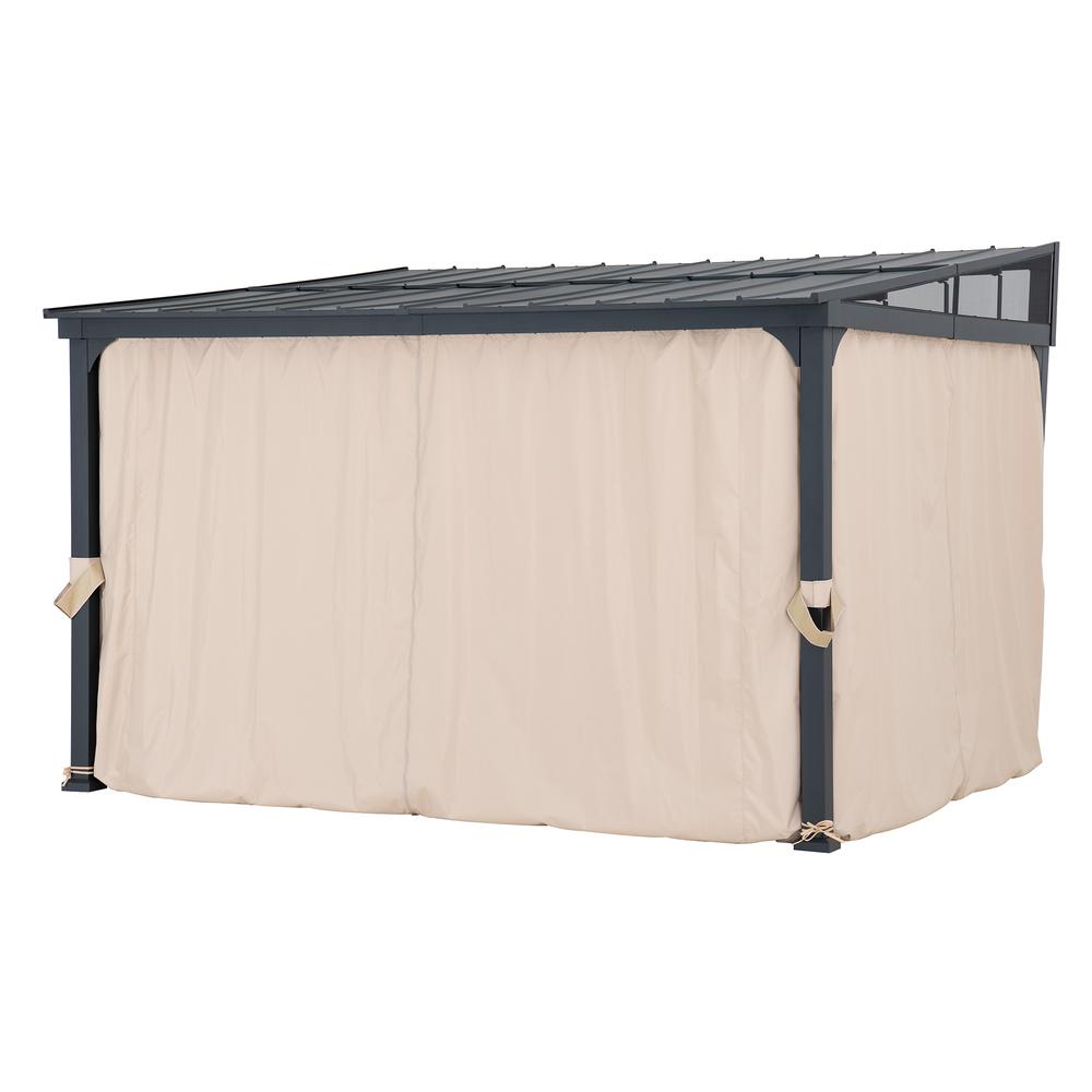 10ft. x 12ft. Metal Roof;  Aluminum & Metal Frame with Curtain and Netting. Picture 27