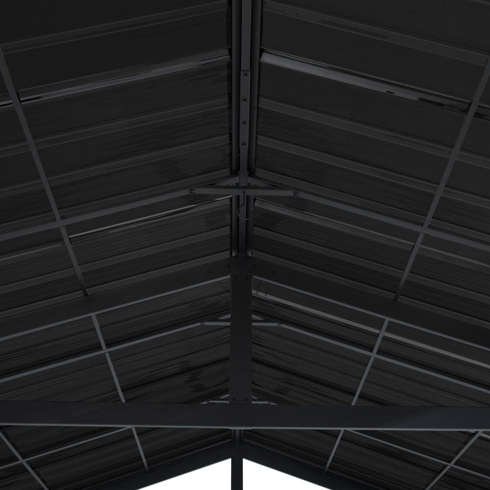 Newville Heavy Duty Outdoor Carport with Polycarbonate Gable Roof. Picture 12