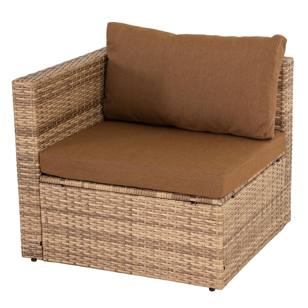 5-Piece Patio Furniture Set, PE Rattan Wicker Sofa Set, Outdoor Seating Set. Picture 2