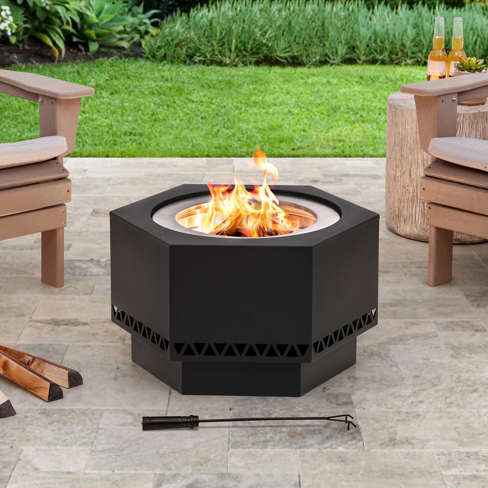 26 In. Hexagonal Outdoor Fire Pit. Picture 11