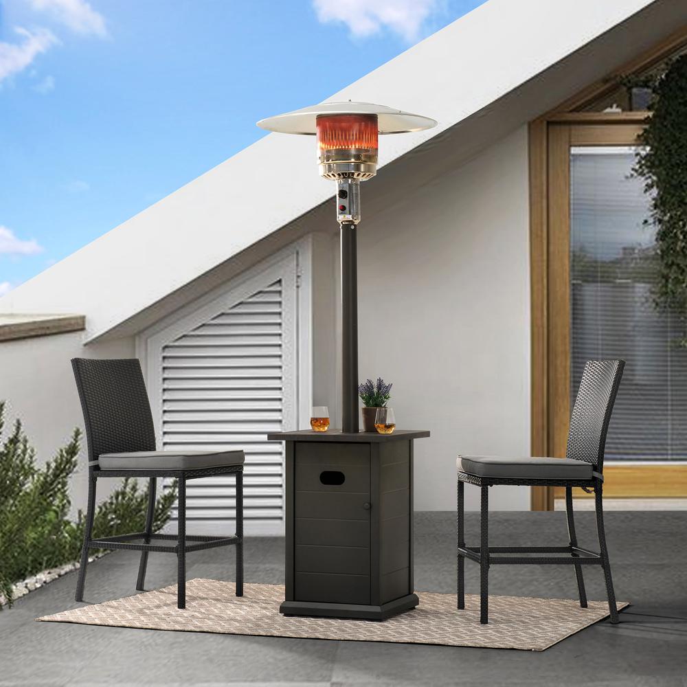 Sunjoy 40,000 BTU Steel Frame Outdoor Patio Propane Gas Heater with Table Top. Picture 8