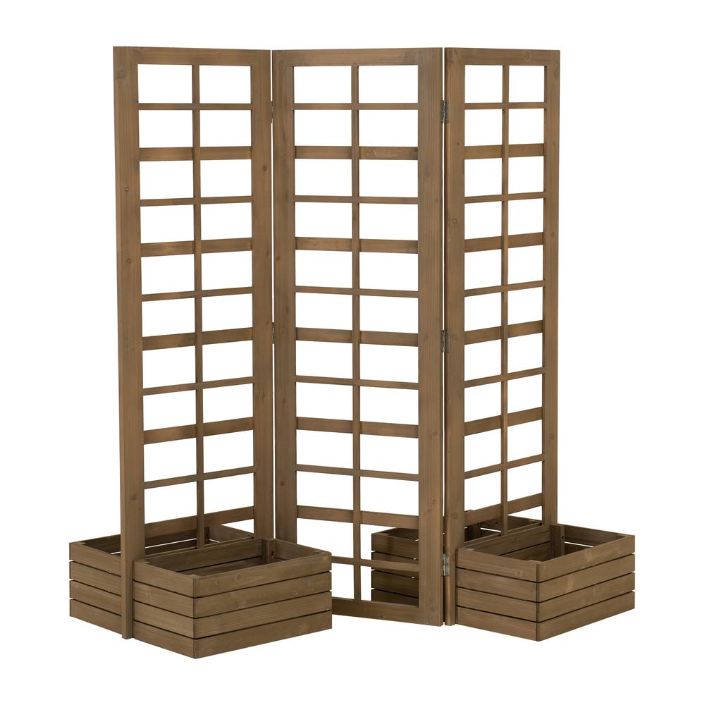 Sunjoy Tri-fold Wood Trellis/Privacy Wall. Picture 2