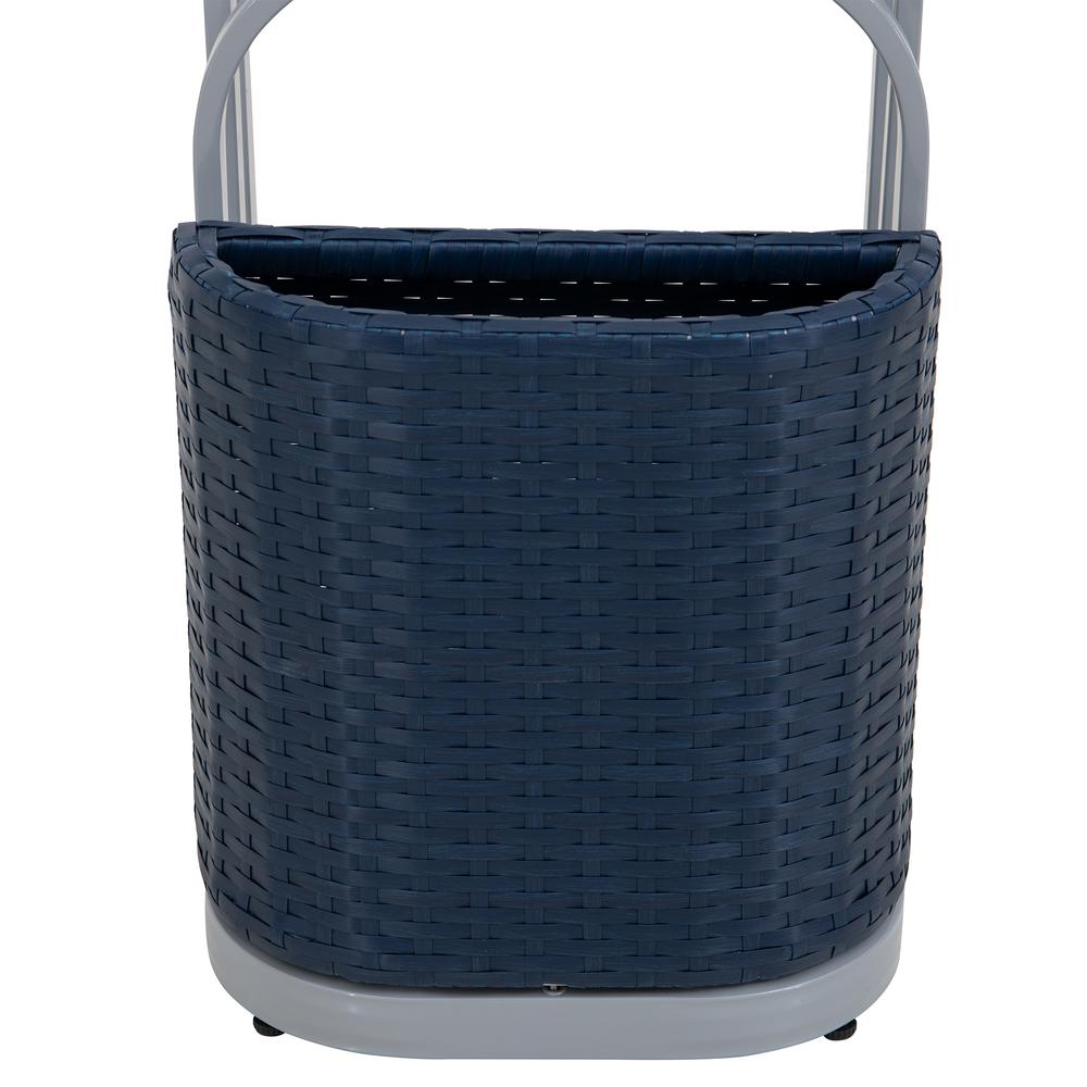 Pickford Towel Rack and Hamper (Navy). Picture 1