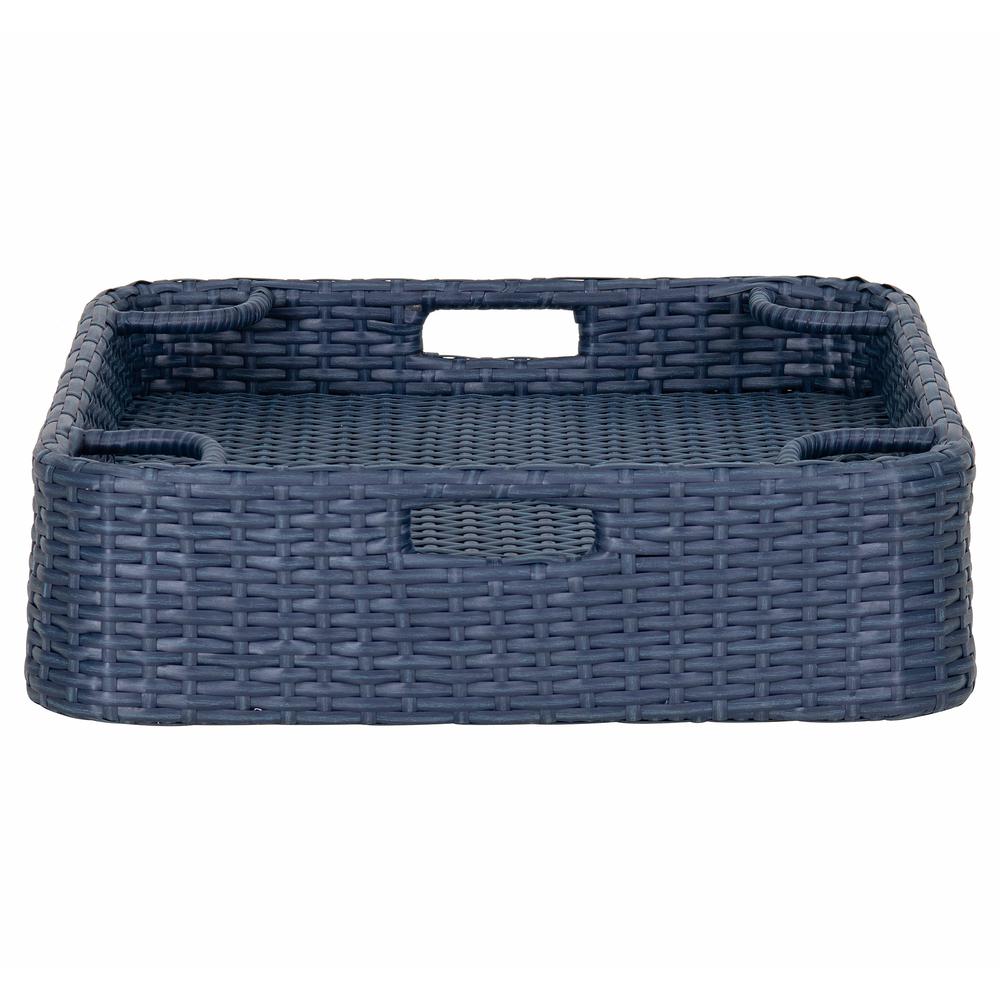 Wicker Floating Pool Tray Durable & Sturdy Aluminum Frame Pool Accessory Tray. Picture 1