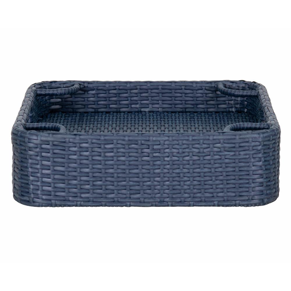 Wicker Floating Pool Tray Durable & Sturdy Aluminum Frame Pool Accessory Tray. Picture 3