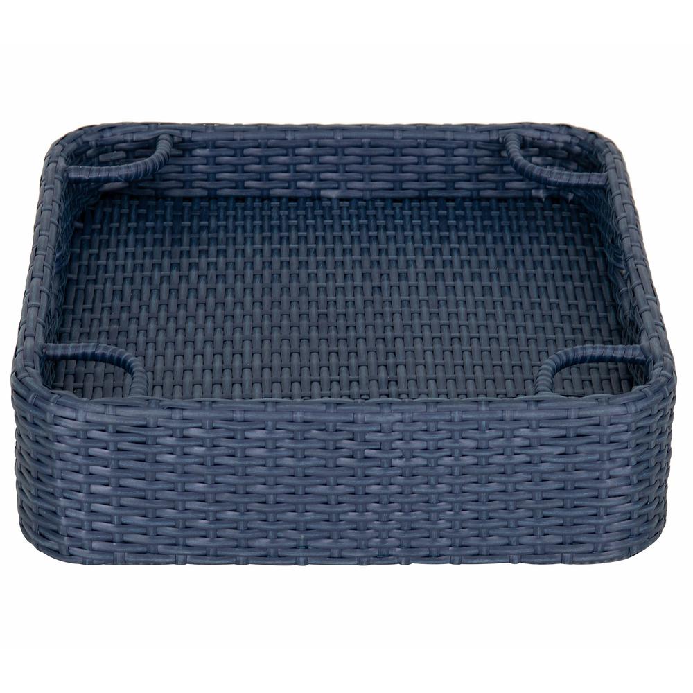 Wicker Floating Pool Tray Durable & Sturdy Aluminum Frame Pool Accessory Tray. Picture 4