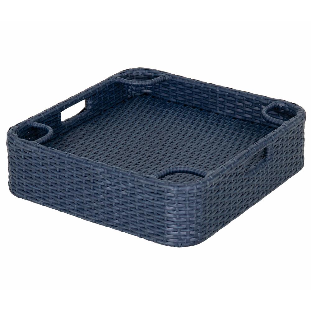 Wicker Floating Pool Tray Durable & Sturdy Aluminum Frame Pool Accessory Tray. Picture 5