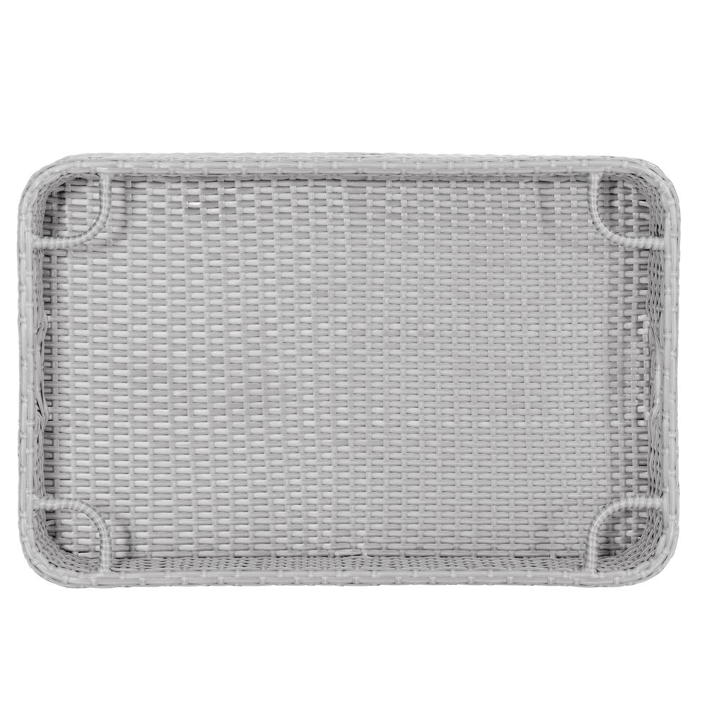 Wicker Floating Pool Tray Durable & Sturdy Aluminum Frame Pool Accessory Tray. Picture 5