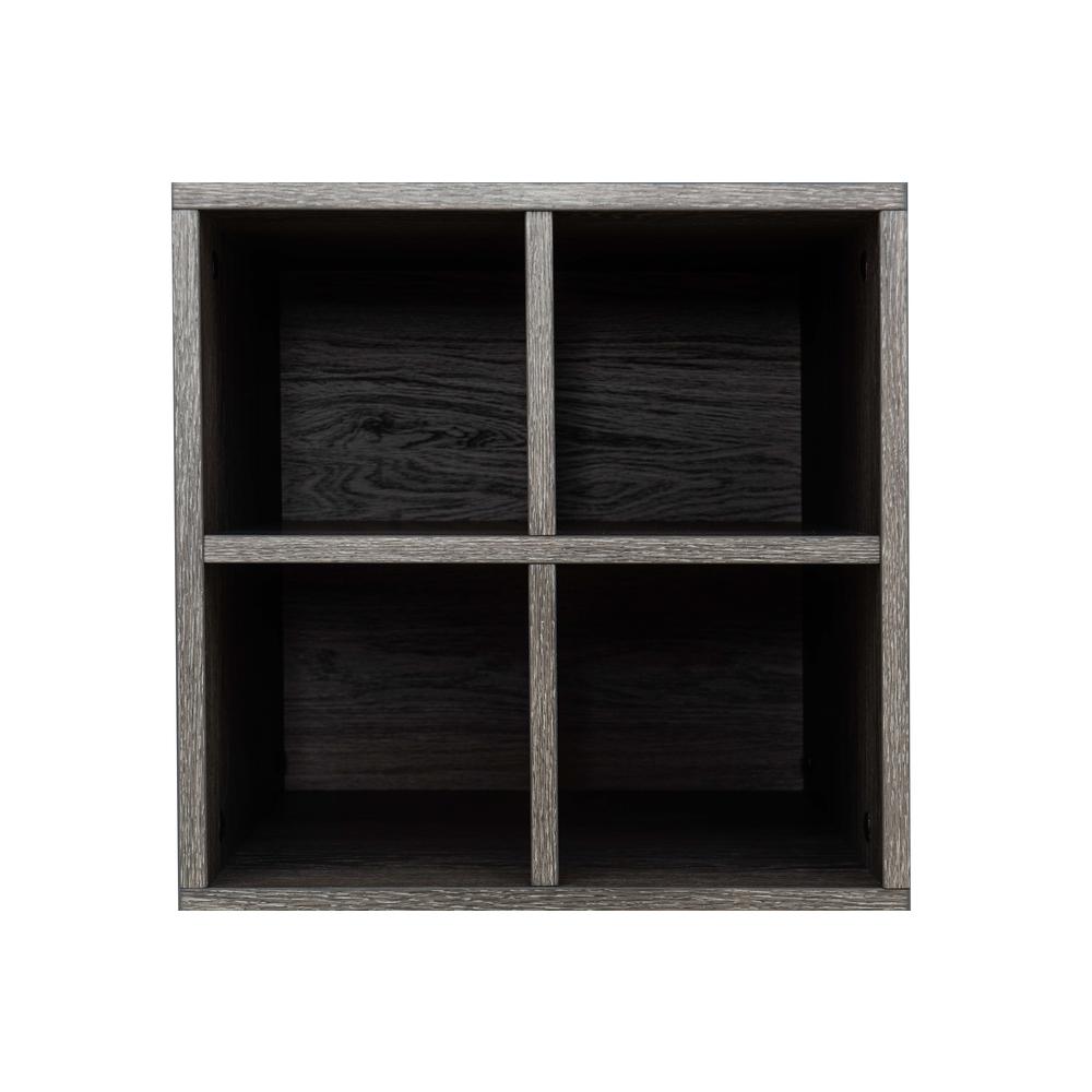 Quub Quarter Cabinet, Space Saving Stackable MDF Wood Cabinet for Living Room. Picture 4