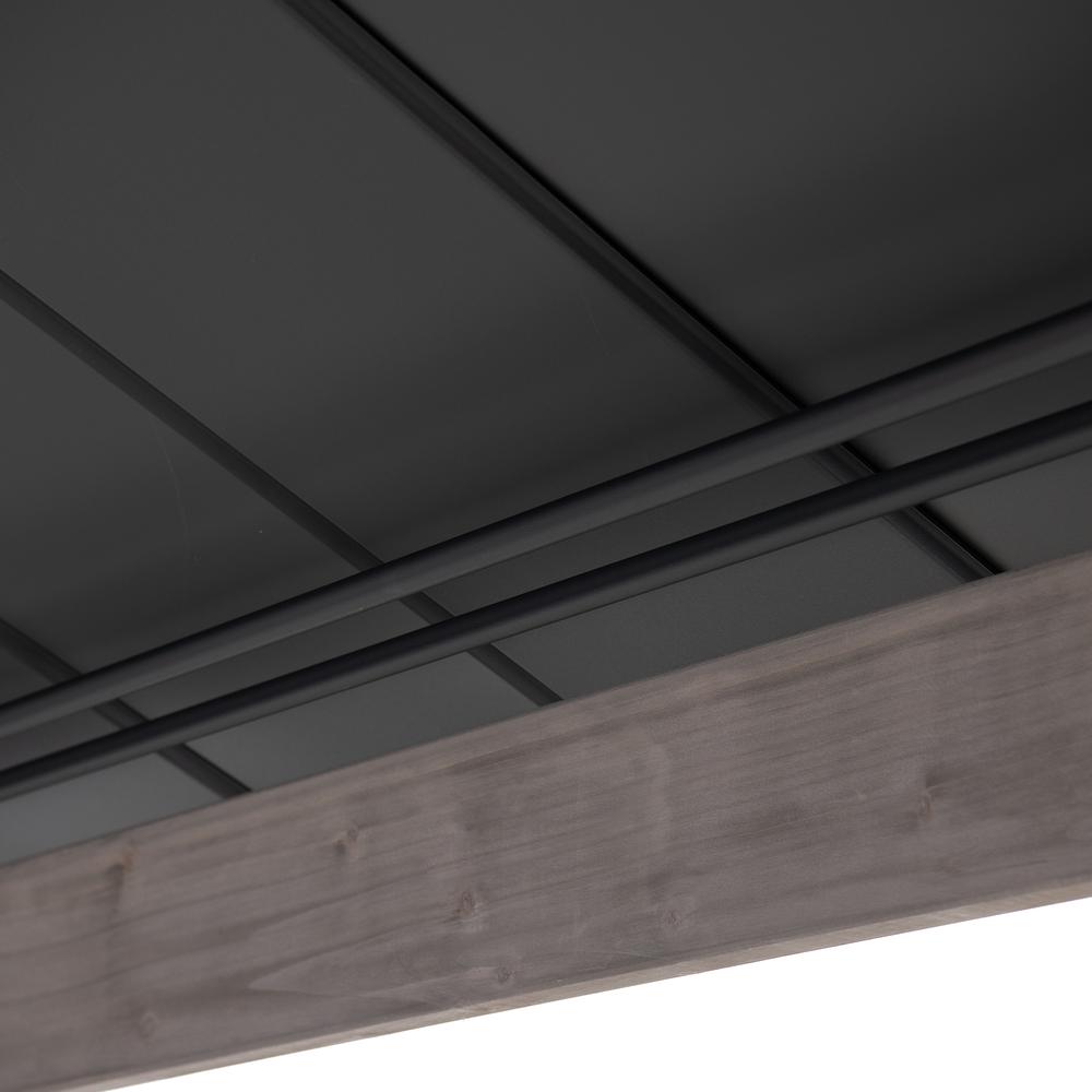 13 ft. x 15 ft. Cedar Framed Gazebo with Black Steel 2-tier Hip Roof Hard Top. Picture 8
