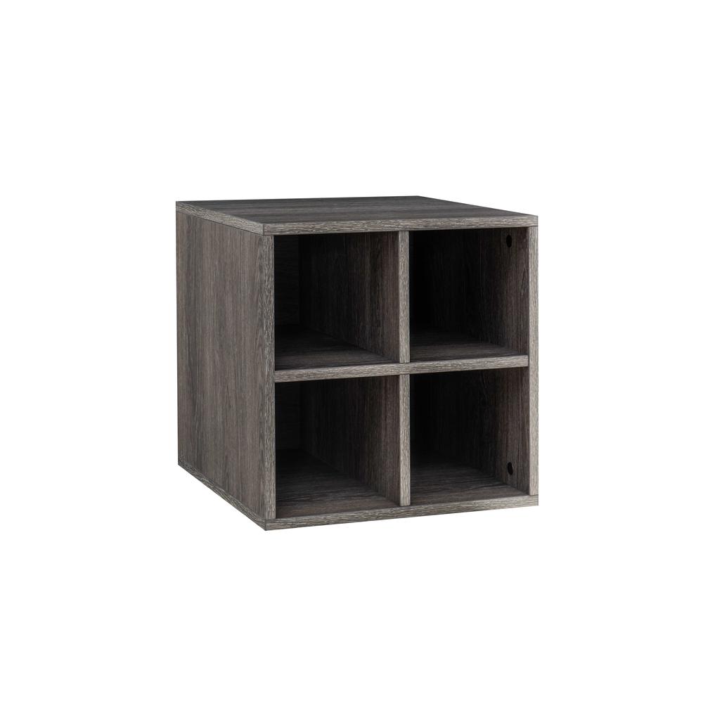 Quub Quarter Cabinet, Space Saving Stackable MDF Wood Cabinet for Living Room. Picture 1